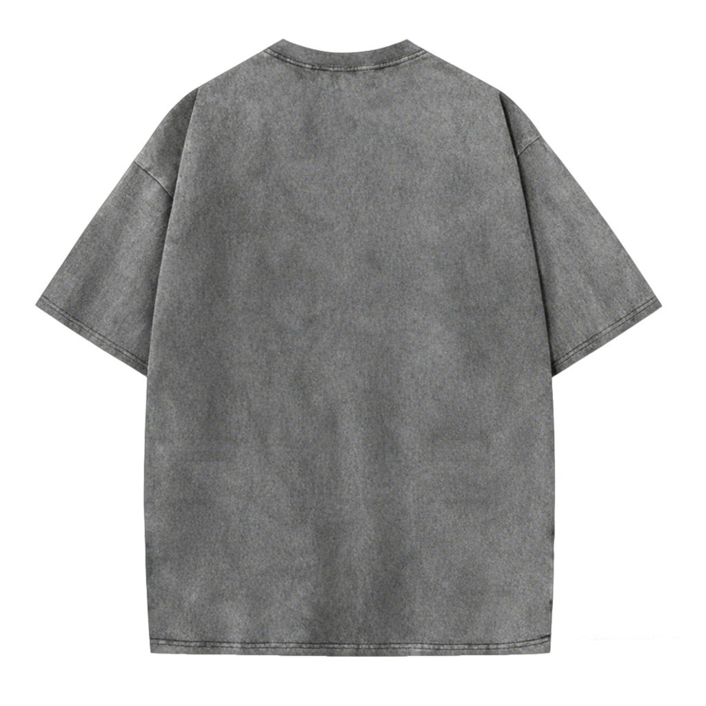 Tired and World-Weary Frog Print Washed T-shirt